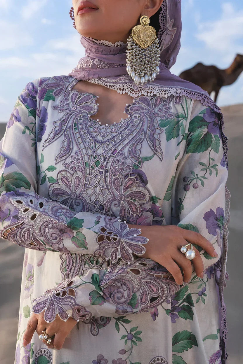3 Piece unstitched Digital Printed and Embroidered Lawn Suit