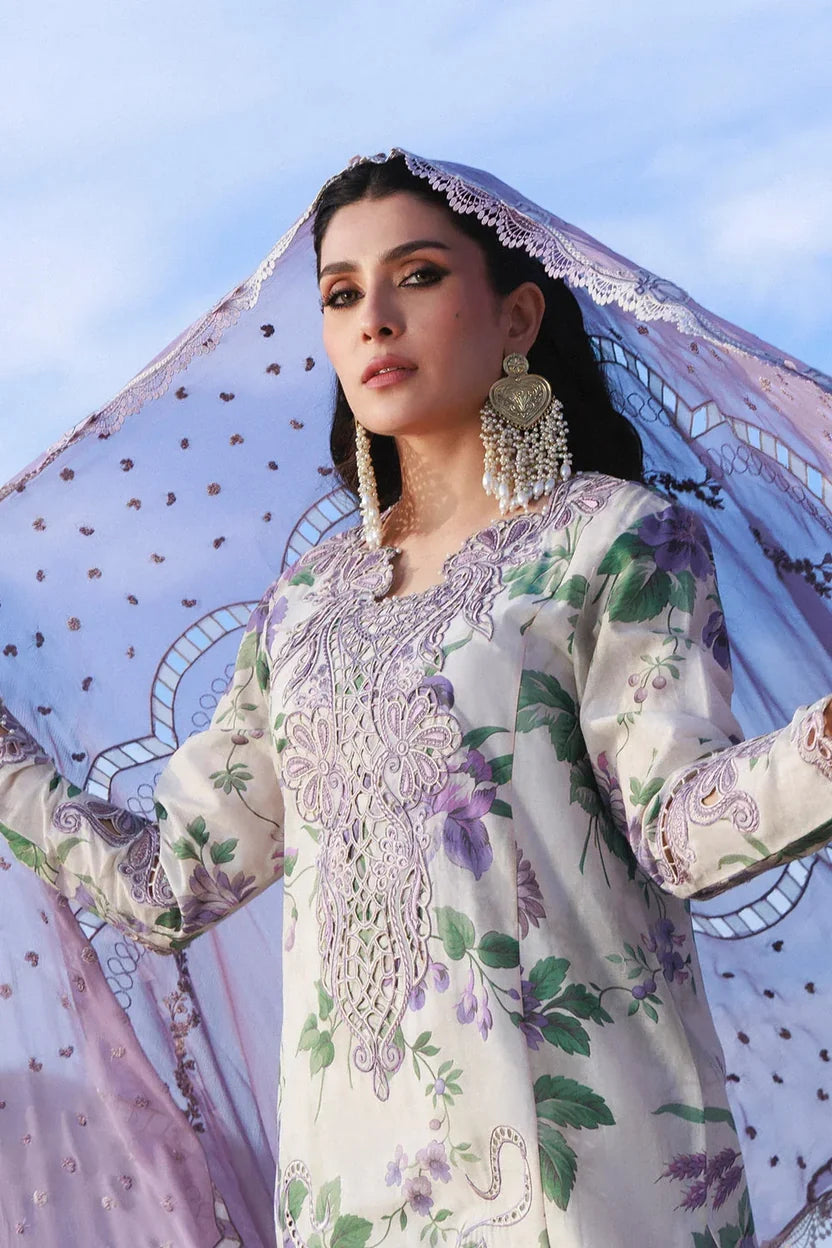3 Piece unstitched Digital Printed and Embroidered Lawn Suit