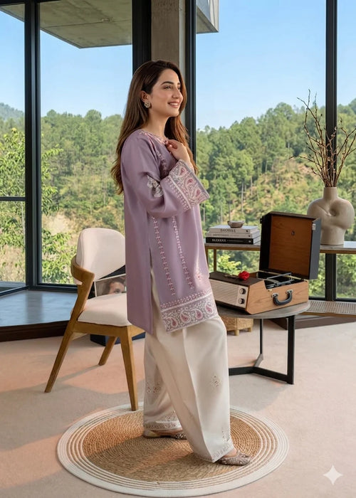 2 Piece Unstitched Embroidered Lawn Suit