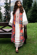 Lawn Full Panel Embroidered Shirt Daman Embroidered Double Lace Neckline Embroidered Lace Trouser Embroidered Lace Lawn Embroidered Sleeves Lawn Dyed Trouser Four Sided Embroidered Organza Dupatta
