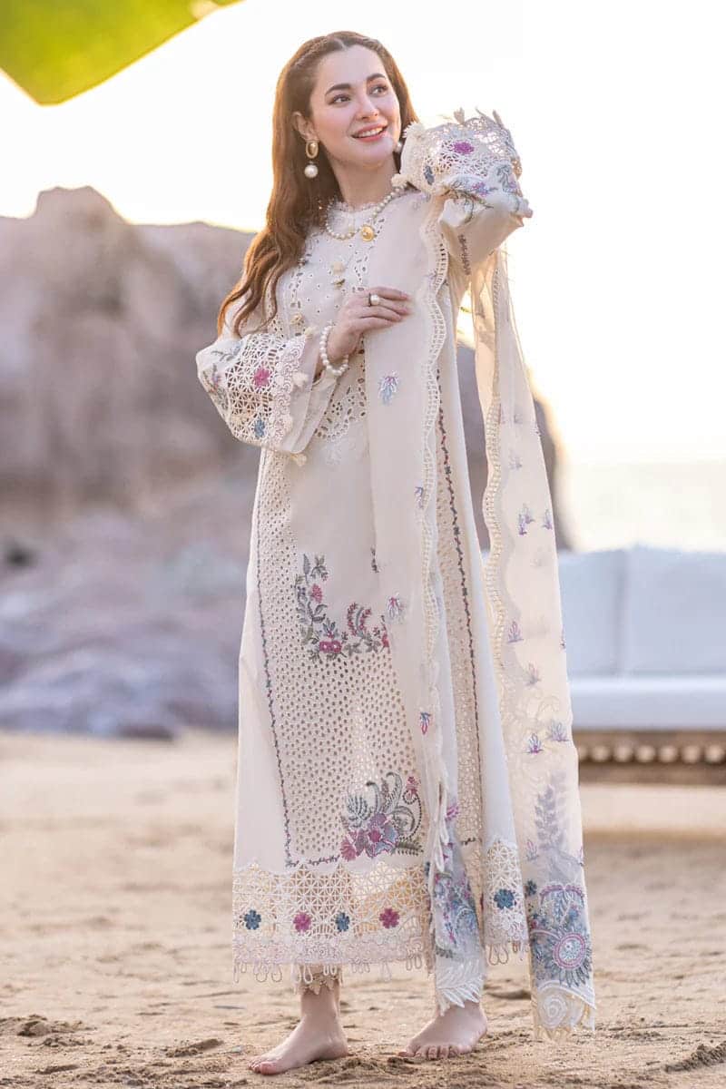 3 Piece – Unstitched Fully Embroidered Lawn Fabric