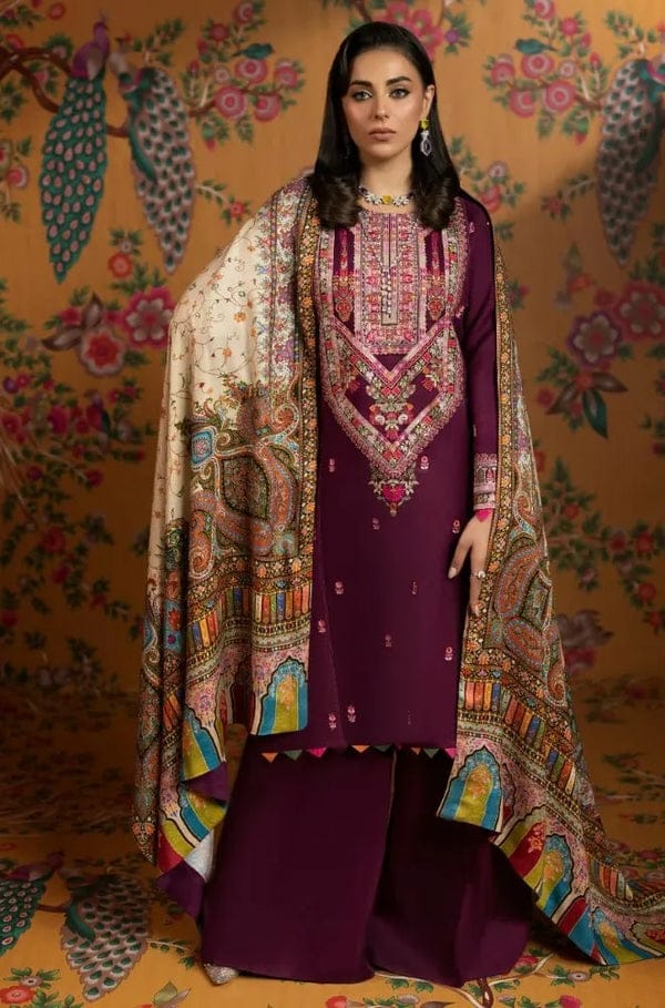 Unstitched Embroidered Lawn Suit 3pc With Digital Printed Dupatta