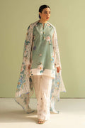 Digital Printed 3Pc Unstitched Lawn Suit With Digital Printed Monar Dupatta