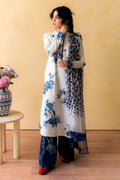 Digital Printed 3Pc Unstitched Lawn Suit With Digital Printed Monar Dupatta