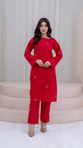 2PC LAWN EMBROIDERED UNSTICH SUIT BY ALIZEH