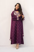 Unstitched Embroidered Lawn Suit 3pc With Bamber Chiffon Embroidered Dupatta