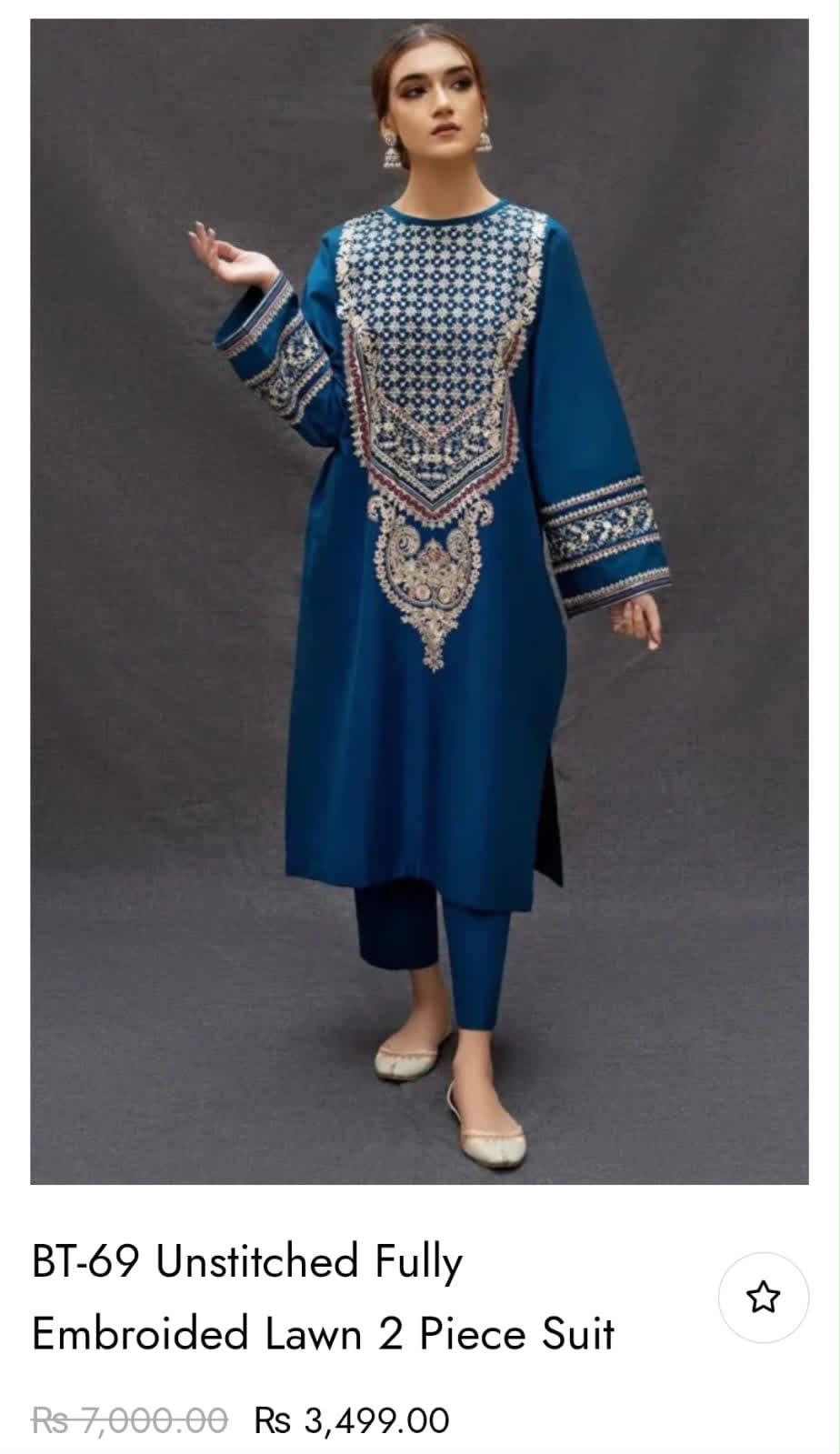 2 Piece Unstitched Heavy Embroidered Dhanak Suit