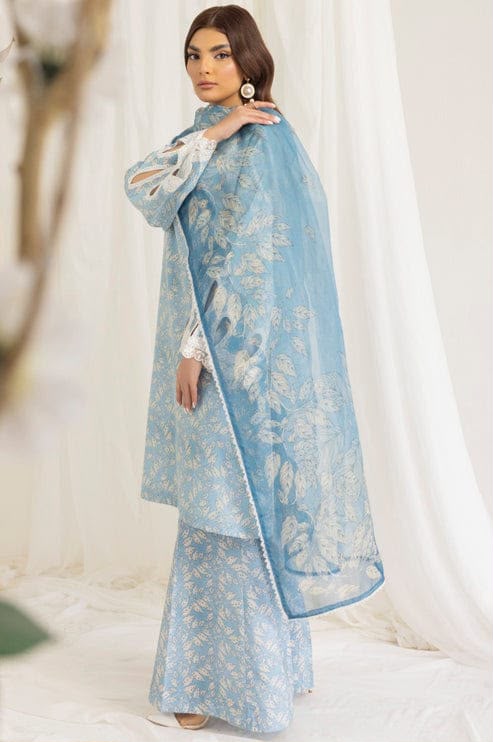 3 Piece Unstitched Embroidered Lawn Suit ( Fine Printed Lawn Dupatta )