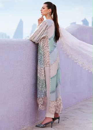 Maria.B Luxury Lawn Chikenkari Unstitched Embroidered 3Pc Suit