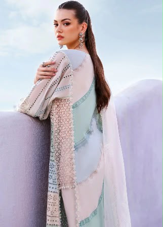 Maria.B Luxury Lawn Chikenkari Unstitched Embroidered 3Pc Suit