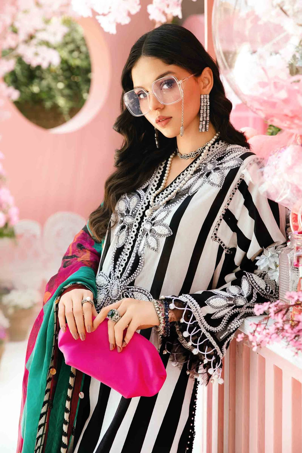 3 Piece Unstitched Embroidered Lawn Suit |
