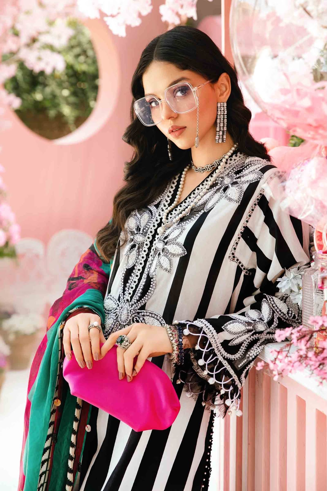 3 Piece Unstitched Embroidered Lawn Suit |
