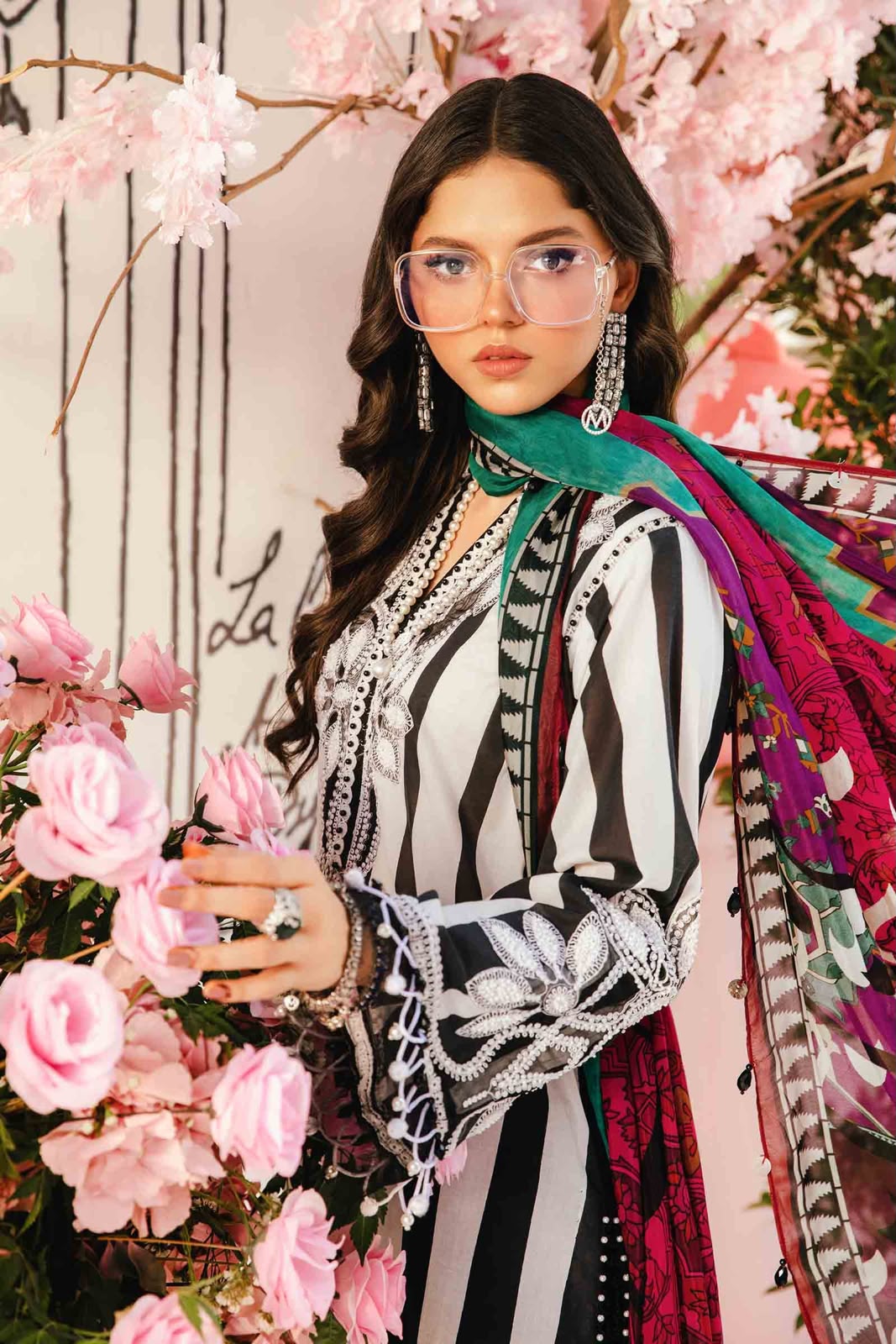 3 Piece Unstitched Embroidered Lawn Suit |