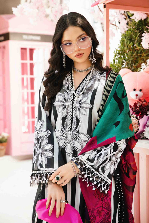 3 Piece Unstitched Embroidered Lawn Suit |
