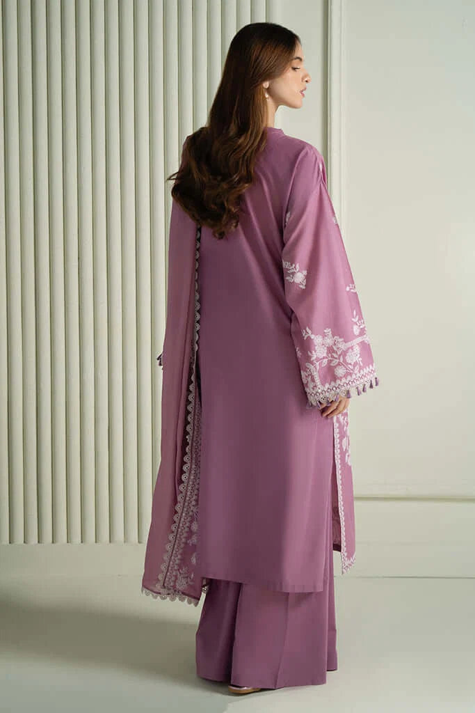 3 Piece Unstitched Heavy Embroidered Dhanak Suit ( Four Sided Embroidered Dhanak Shawl )