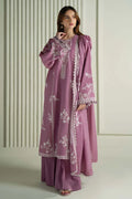 3 Piece Unstitched Heavy Embroidered Dhanak Suit ( Four Sided Embroidered Dhanak Shawl )